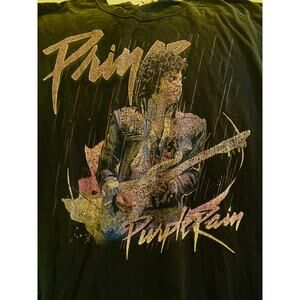 🎸 PRINCE – RARE PURPLE RAIN VINTAGE STYLE FAN MADE TEE (2XL) BLACK-GOOD🎸